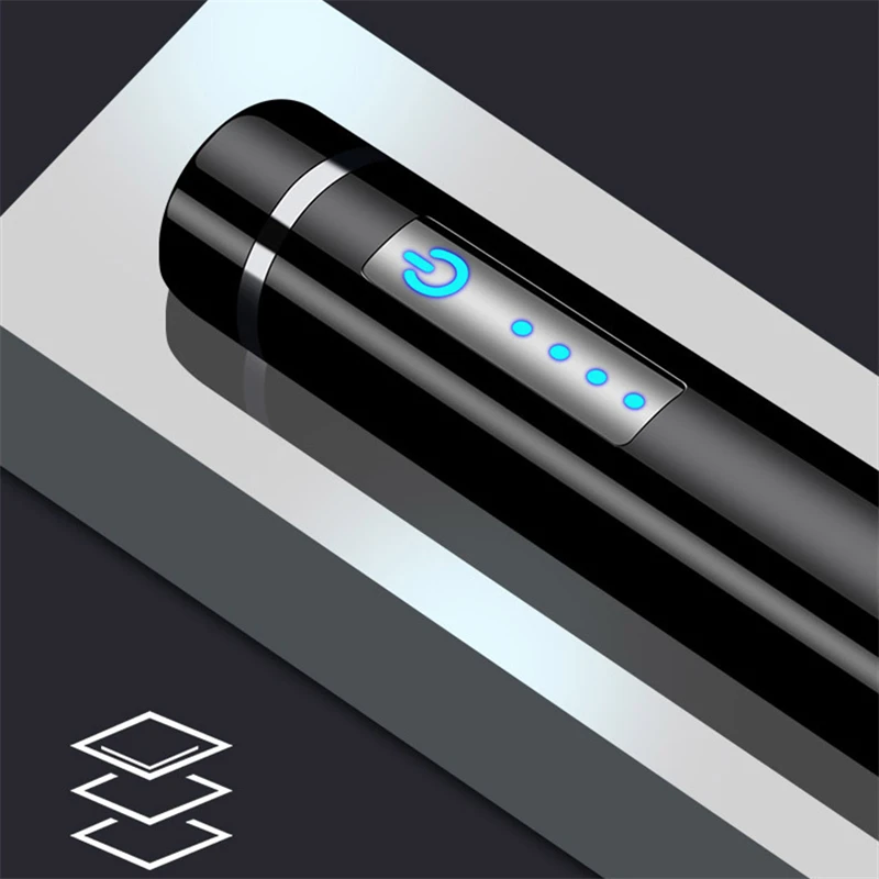 Воспламенение отпечатков пальцев новая плазменная двойная дуга ветрозащитная электронная USB перезарядка Зажигалка сигарета для курения электрическая металлическая зажигалка