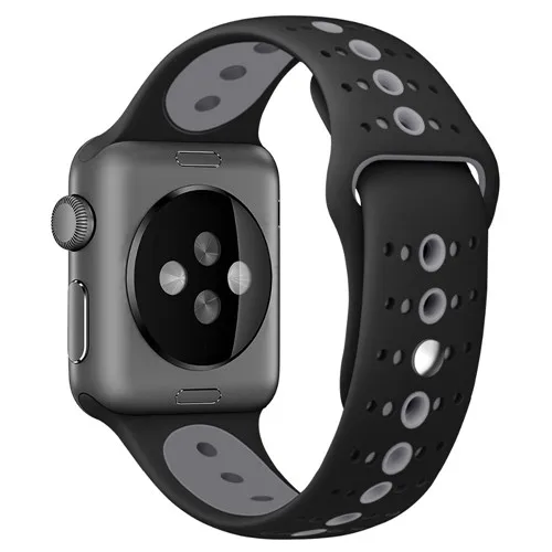 Спортивный ремешок для apple watch pulseira apple watch 4, 3, 5, ремешок 44 мм, 40 мм, iwatch band 42 мм, 38 мм, браслет correa, ремешок для часов - Цвет ремешка: Black gray