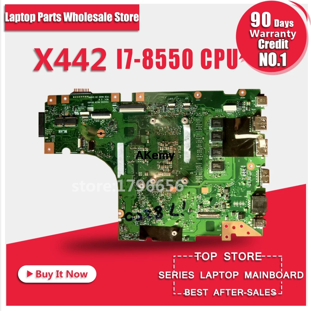 For ASUS X442 X442U X442UQ I7-8550 CPU Laptop Motherboard System Board Main Board Mainboard Card Lo