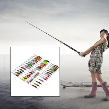

Mixed Crank Fishing Minnow Lures Fishing Tackle Bait 56pcs/Set 56pcs/Set Fishing Fishing Hook Crankbait Bass Fishing Lures Set