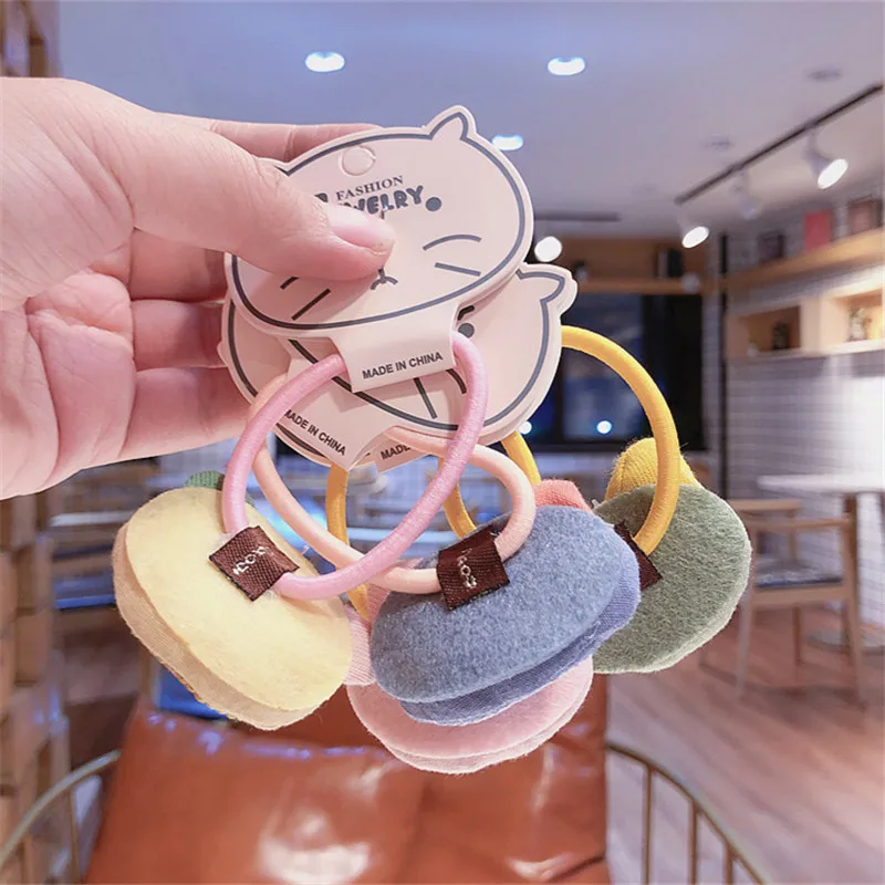 Ins Macaron/, модные эластичные резиновые резинки для волос с медведем для девочек, детские резинки для волос, резинки для волос, держатель для конского хвоста