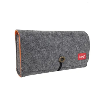 

PG-SL008 Little Grey Wolf Storage Bag with Game Card Slot Double Storage Protection Bag for Switch Lite