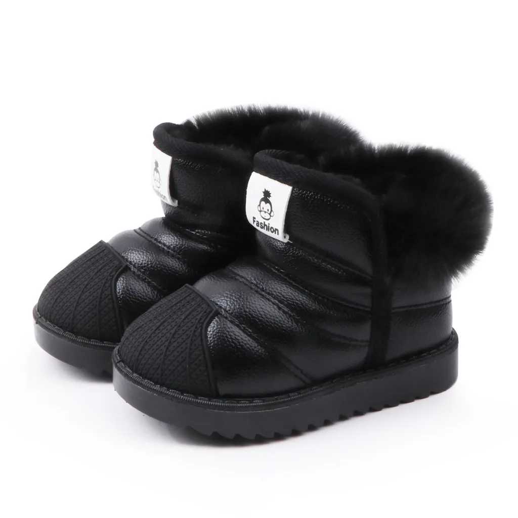 JAYCOSIN зимние детские ботинки для девочек и мальчиков; теплые уличные детские ботинки; водонепроницаемые Нескользящие Детские Плюшевые ботинки; хлопковая обувь для младенцев