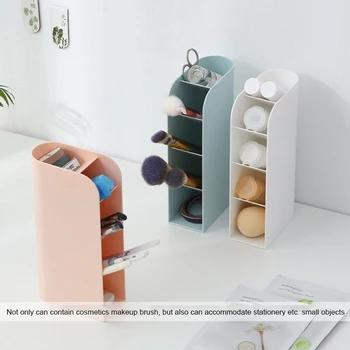 

Plastic Pen Holder Stationery Makeup Brush Cosmetic Storage Box Container Space Saving Household Organizer