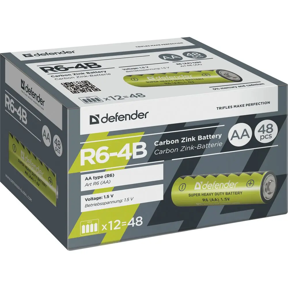 Батарейка R6-4B AA, в блистере 4 шт