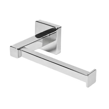 

New Chrome Square Bathroom Toilet Roll Holder. Wall Mounted Toilet Roll