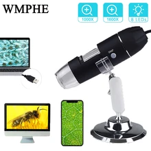 USB Digital Handheld Microscope 1000X 1600X 8 LED Magnification Endoscope Camera Magnifier Compatible With Android Mac Windows