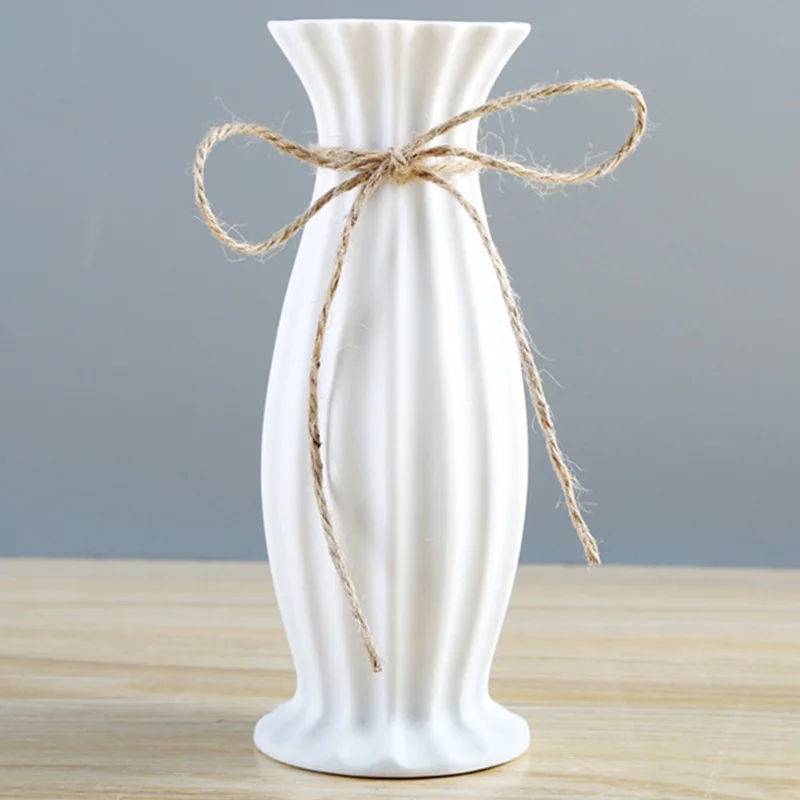 Нордическая керамическая ваза офисные аксессуары для дома украшения простые белые вазы для украшения свадьбы цветочные вазы подарки LC - Цвет: Style 2