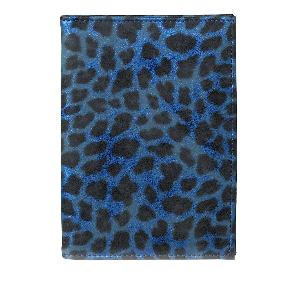MAIOUMY защитный для паспорта Обложка леопардовая текстура паспорта держатель протектор Леопардовый Кошелек Визитная карточка Мягкая обложка для паспорта - Цвет: Blue