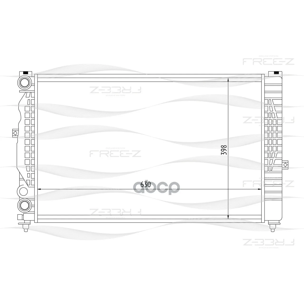 Радиатор Системы Охлаждения Audi A4/A6 94- Vw Passat 96- FREE-Z арт. KK0101