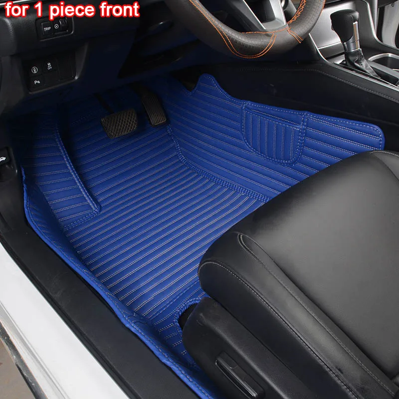 blue 1 piece KADULEE пользовательские автомобильные коврики для volvo s60 v40 s40 xc60 xc40 xc90 c30 c70 s80 s90 v50 xc70 v60 v90 xc-классические коврики для ног - Название цвета: blue 1 piece