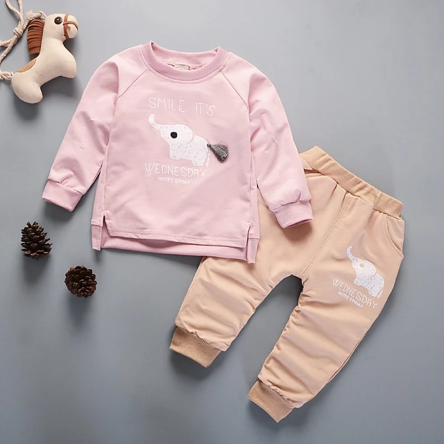 Fashion Children Clothing Spring Autumn Baby Girl Clothes Set Boys Cotton Jacket Pants 2 Pieces Toddler Costume Kids Tracksuits JG feixiang F Pink