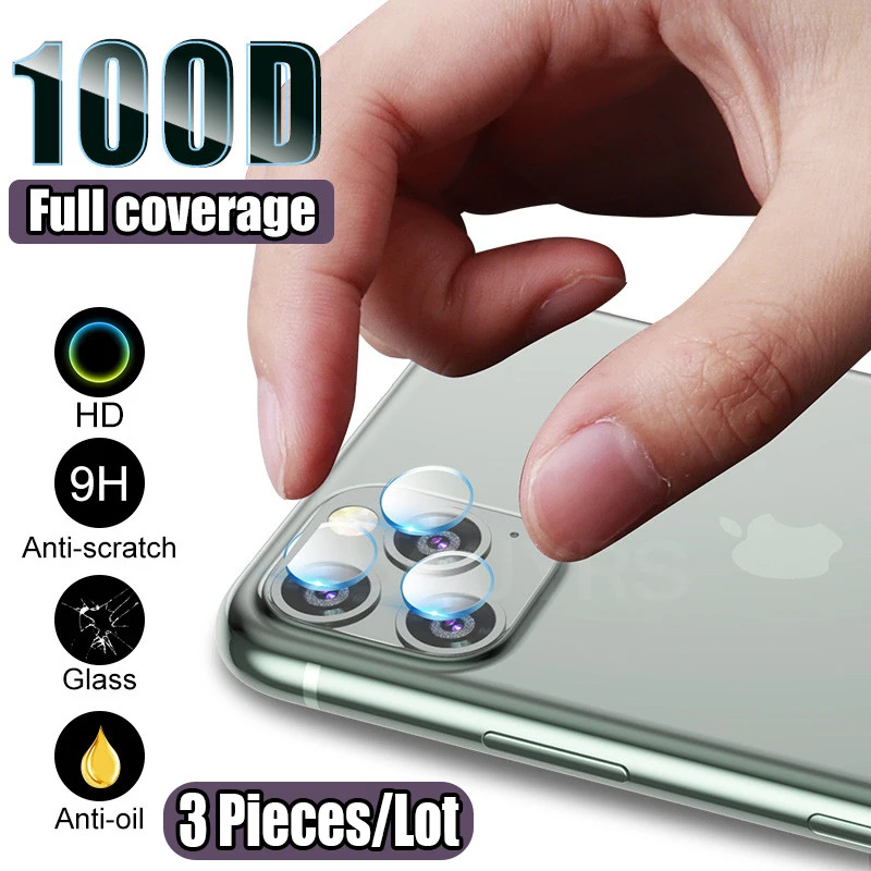 

3Pcs/Lot Camera Protector For iPhone 11 Pro Max X XR XS Max Lens Screen Protector Tempered Glass On For iPhone 7 6 8 6s Plus X