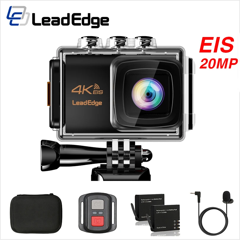 LeadEdge LE7000 Экшн камера 4K 30FPS 20MP EIS внешний микрофон WiFi Водонепроницаемая камера для шлема Pro подводная спортивная камера|Экшн-камеры| | АлиЭкспресс