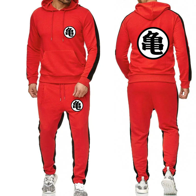 Костюм спортивный мужской с надписью кофта капюшоном и штаны комплект