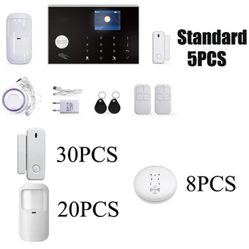 

WIFI GSM Home Burglar Security Alarm System wireless kits Anti-pet Motion Detector Tuya Alexa APP wifi camera Russian France