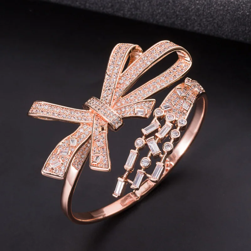Rose Gold White Zlxgirl женская форма чаши браслет и аксессуары для браслетов кубический цирконий браслет мужской женский свадебный Ювелирные изделия Подарки для пары - Окраска металла: Rose Gold White