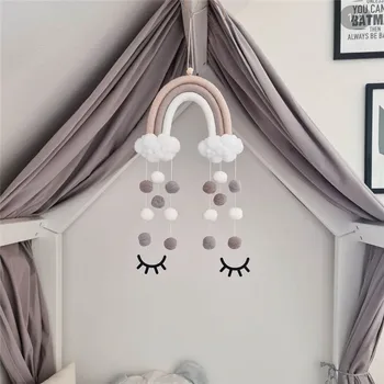 

INS DIY Rainbow Hanging Decoration Nordic Handmade Woven Rainbow Decoration Baby Room Decor Accessories for baby bed bumper