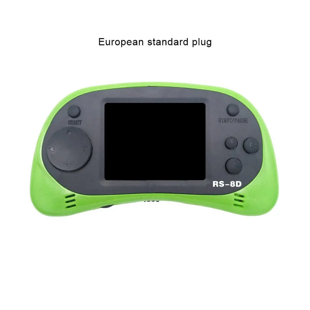 RS-8X Handheld Video Game Console Player Family Recreation Gaming System Built-in HD TV AV Output Games - Цвет: EU plug  green