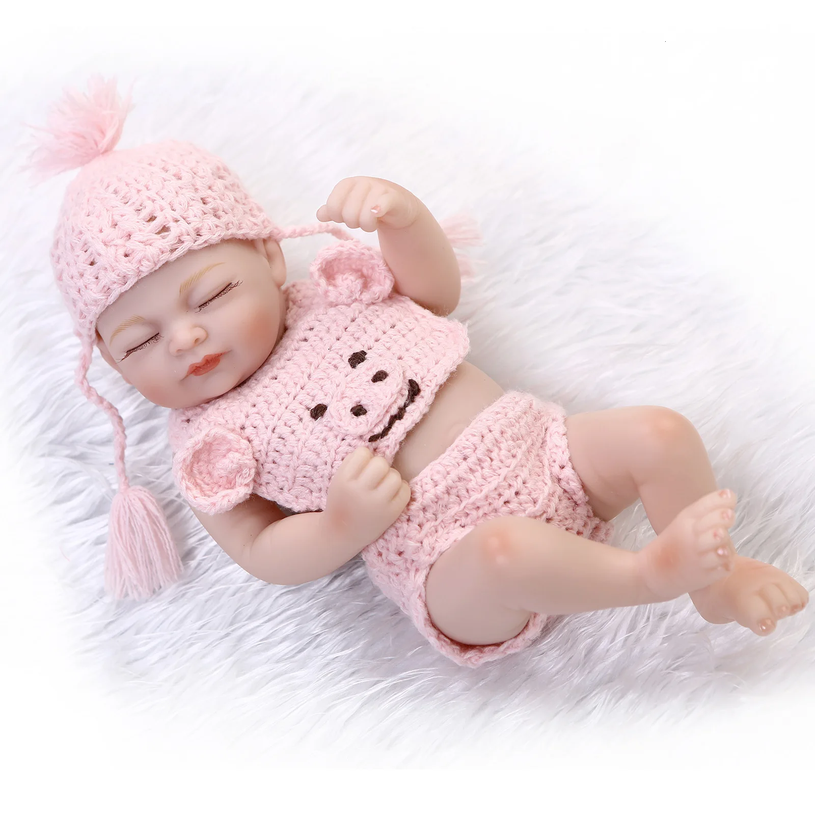 1" Милая Мини-кукла-реборн для новорожденных, реалистичные куклы для новорожденных, силиконовая игрушка с закрытыми глазами для сна, игрушки для девочек