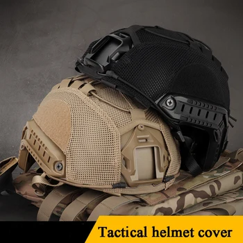

Tactical FAST Helmet Mesh Cover with Hook&loop Hunting Shooting CS Helmet Cover Airsoft Paintball Wargame Fast Helmet Gear Cover