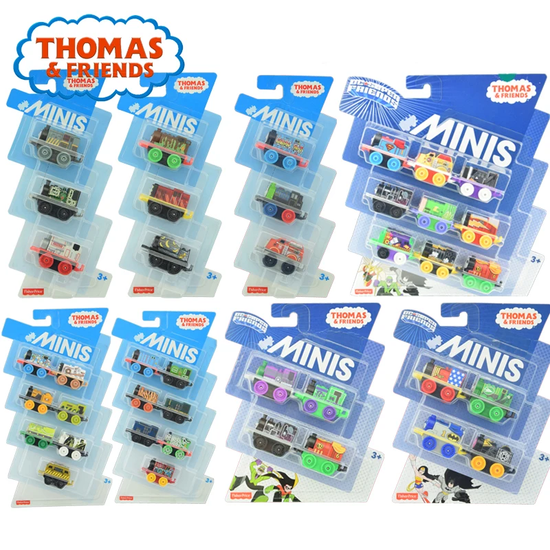 Паровозик Thomas& Friends Minis, 3 шт. в упаковке, литая под давлением игрушка, персонаж Джеймс Перси, паровозик, мини-игры, карманные игрушки CHL60 Brinquedo для детей