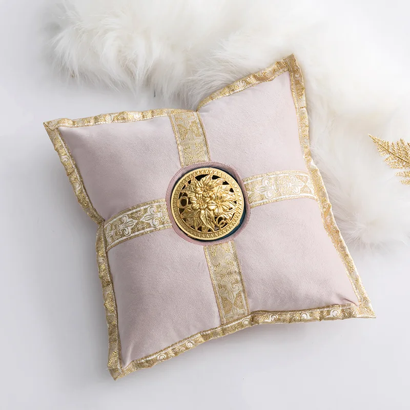 Бархатная подушка с курильницей, роскошная королевская декоративная подушка для дома, подушка для сна, квадратная Подушка 30 см