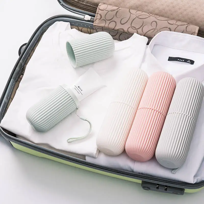Toothbrush Home Creative Cup Travel Portable Toothbrush Bucket Simple Modern Mouthwash Cup Cover with Covered Toothbrush Box