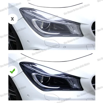 

lsrtw2017 For glc x253 c253 w223 w463 w166 c292 mercedes benz black transparent anti-scratch TPU car headlight protective film