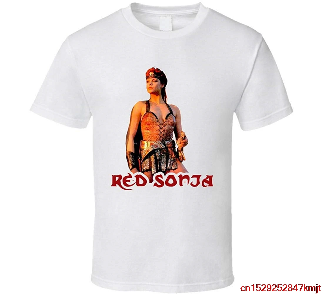 Red Sonja Brigitte Nielson Retro T Shirt Unisex men women t shirt |