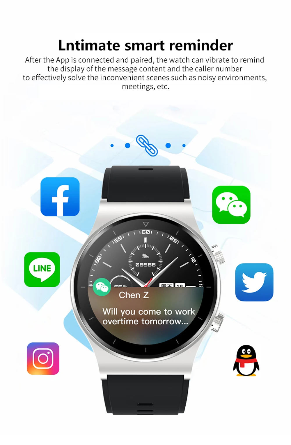 2021 New M46 Smart Watch IP67 Waterproof Bluetooth Call Women Men Heart Rate Blood Pressure Fitness Tracker Sports Smartwatch