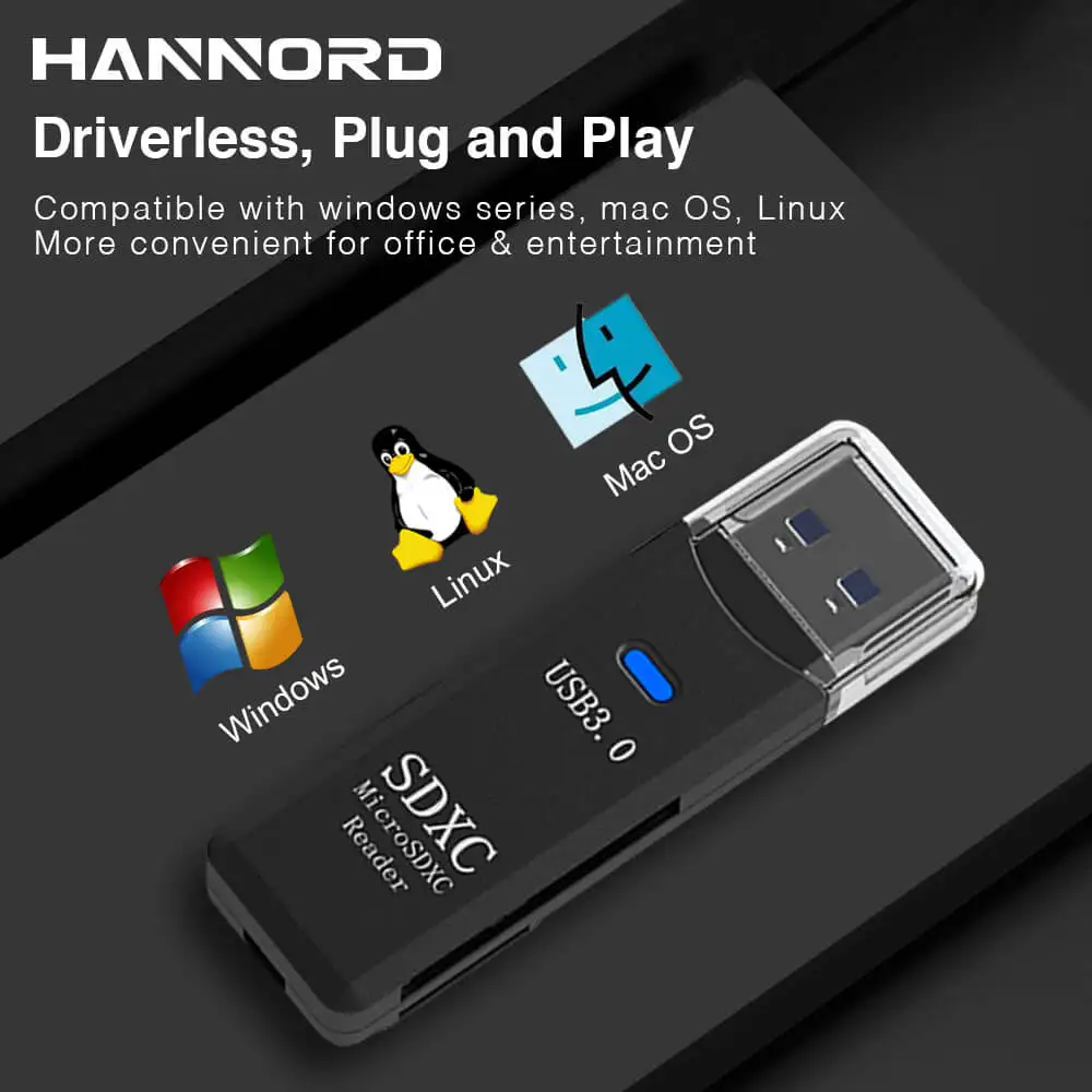 Hannord кард-ридер USB 3,0-SD Micro SD TF карта памяти адаптер для ноутбуков Аксессуары мульти смарт-кардридер высокое качество