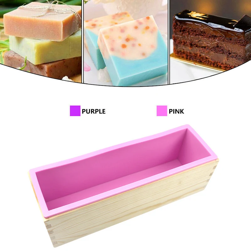 Large Rectangle Silicone Soap Mold Wooden Box With Lid Handmade Form Soap  Making Tools Diy Cake Toast Loaf Baking Mould Supplies - Soap Molds -  AliExpress