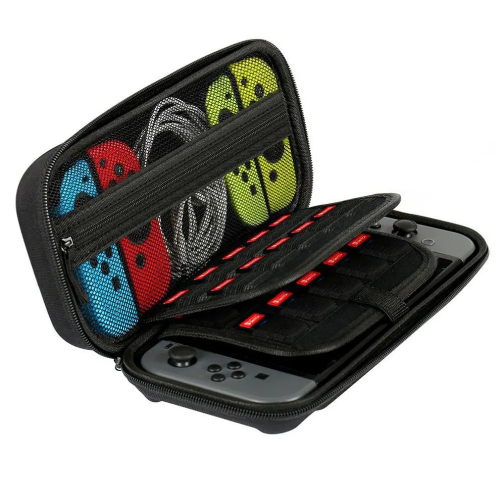 Черный ящик для хранения комплектующие для игровых автоматов многофункциональный чехол для переноски для nintendo Switch коробка для хранения