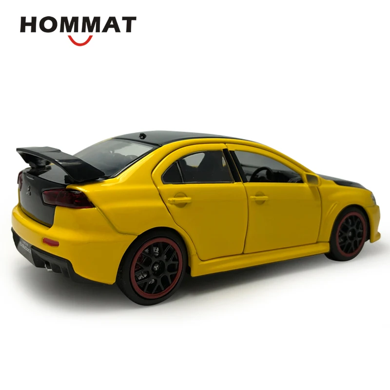 HOMMAT 1:32 Mitsubishi Lancer Evolution 10 с черной крышей справа, металлический сплав, литые игрушки, модели автомобилей, игрушки для детей