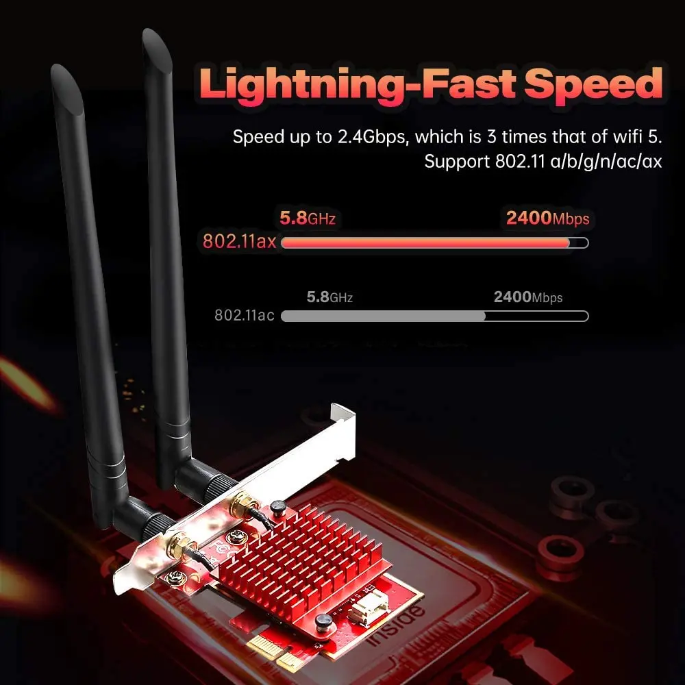 Wi-Fi 6 PCI-e сеть 3000 Мбит/с радиатором двухдиапазонный 2 4 ГГц/5 ГГц AX200 гигабитный Pcie