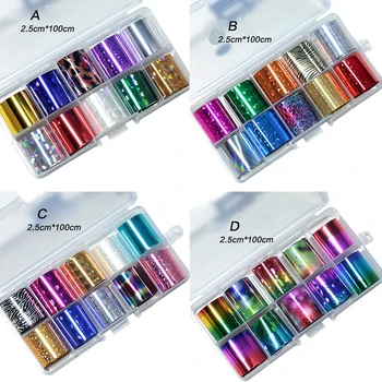 

40 Rolls Starry Sky Self Adhesive PVC Nail Art Stickers Manicure Shining Gift Non Toxic Water Transfer Salon DIY Tools Women