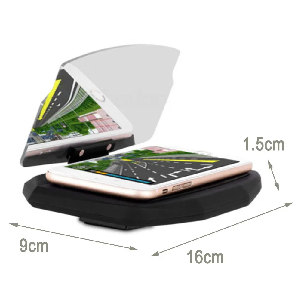  65 Zoll Sicherheit Reflektieren HD Auto Zubehör ABS GPS Navigation HUD Für Telefon Universal Head U