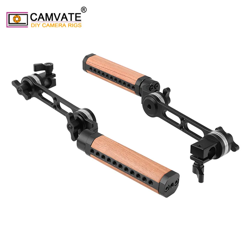 CAMVATE 2 шт. камера Регулируемая деревянная ручка захват с ARRI Rosette M6 Монтажная резьба