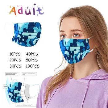 

protective mask Disposable Face Industrial Adult Printed Disposable Masks mascara protectora maseczki ochronne