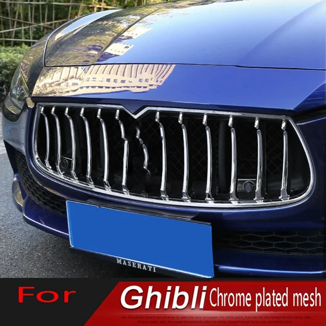 2014-2017 For Maserati Ghibli Chromed Front Grille Decorative Cover Trim 12PCS