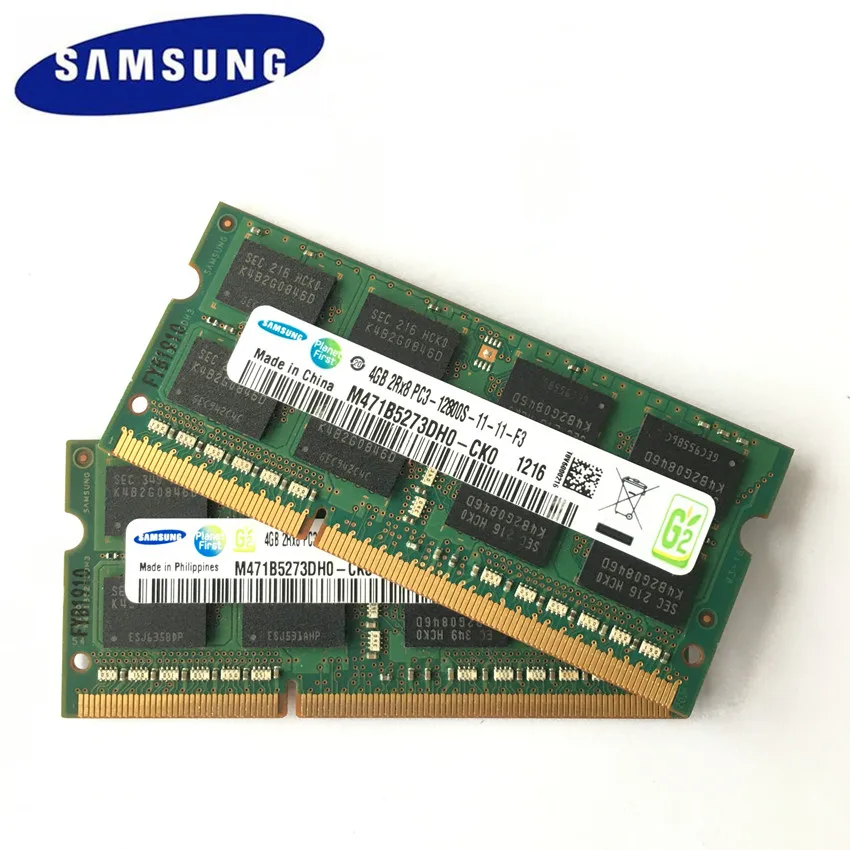 SAMSUNG – RAM DDR3 so-dimm pour pc portable, Module de 4 go 2Rx8, PC3 12800S, 1600Mhz