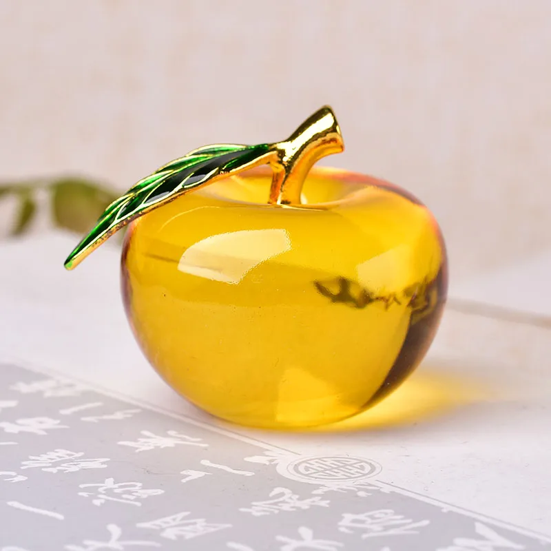 Apple Glass Ornaments Coloured Glaze Home Decoration Gift Souvenir