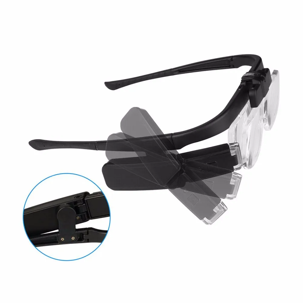 portable arc welder Magnifier Glass Adjustable 2 Lens Loupe With Led Light Headband Magnifier Glass With Lamp 1.5X20x2.5X3.5X4.0X4.5X electronics soldering kit