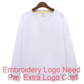 

New Fashion Men Custom Embroidered Logo Sweatshirt Crew Neck heavy velvet Winter hoodie