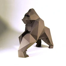 Orangutans 46 см бумага 3D DIY материал ручной творческий домашний декор реквизит#2945 ручная работа милые геометрические бумажные фигурки