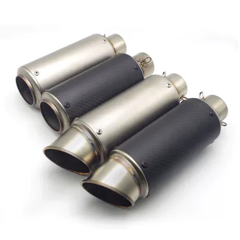 

For fz16 suzuki burgman er6n ktm rc 125 tdm 850 cbr250r 51/61mm Inlet Universal motorcycle exhaust scape moto muffler Pipe