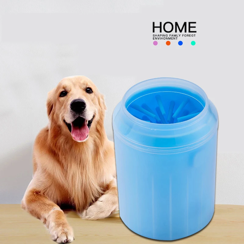 Brush Dog Paw Cleaner Cup Soft Silicone Combs Portable Pet Foot Washer Clean Quickly Wash Dirty Cat Cleaning Bucket | Дом и сад