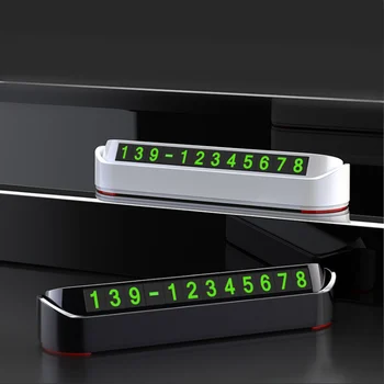 

Creative Hidden Luminous Temporary Stop Sign Magnetic Replacement Number License Plate Emergency Moving baseus Car Decoration