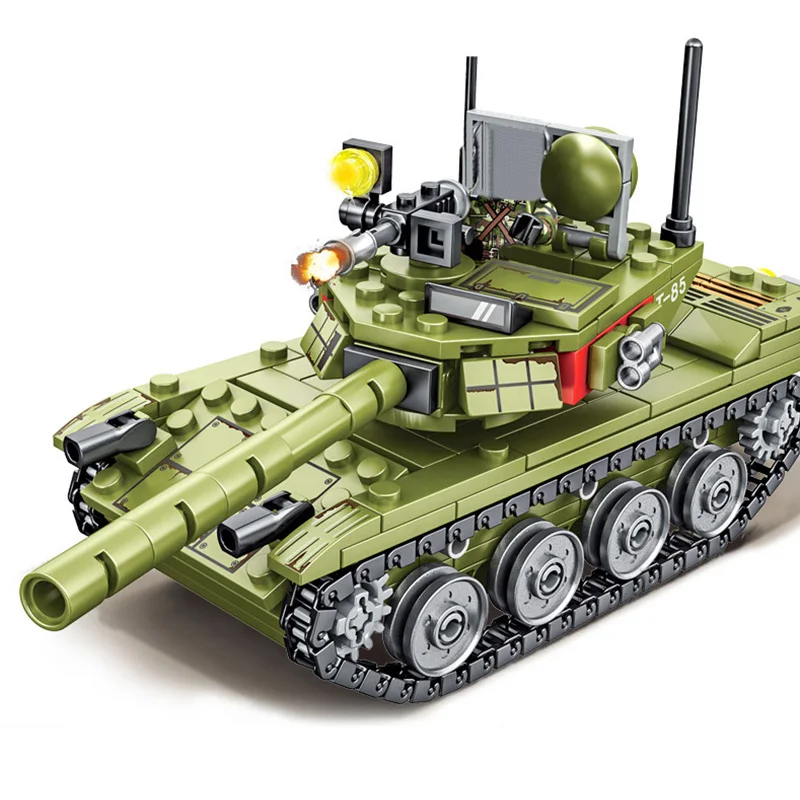 SEMBO 324 шт. Военный танк основной боевой серии оружие ww2 строительные блоки Танк